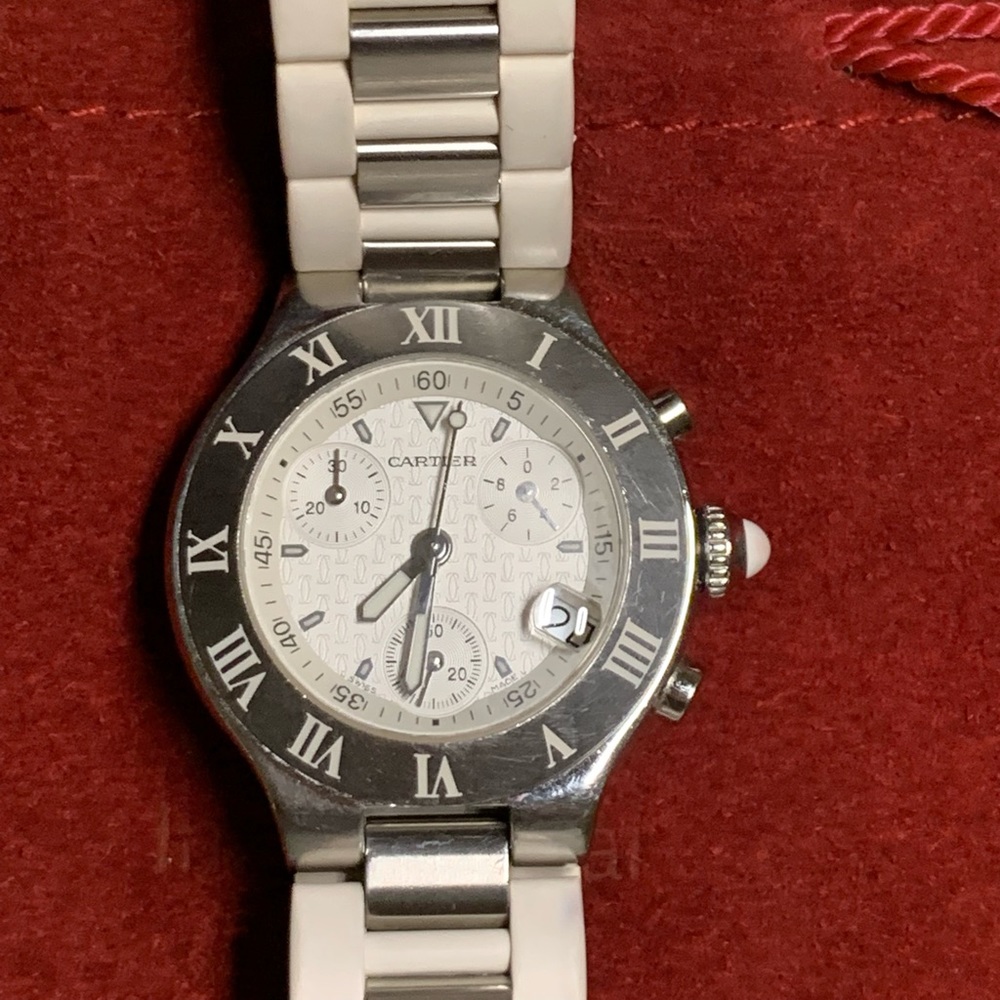 Cartier Women's Must 21 Chronograph White Watch